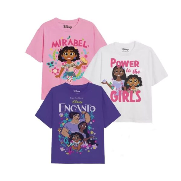 Encanto Girl Power Blommor T-Shirt 3 stycken